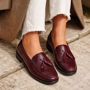 G.H. Bass Weejuns “Marietta II” Tassel Loafers – Burgundy Leather – Size 8M